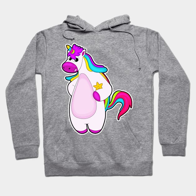 Unicorn with Star Hoodie by Markus Schnabel